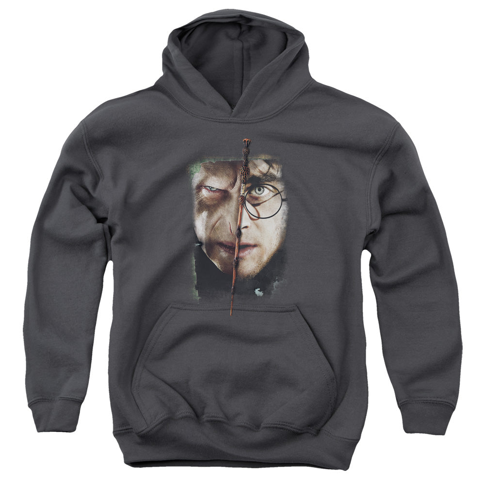 AN OFFCIALLY LICENSED HARRY POTTER IT ALL ENDS HERE YOUTH HOODIE CHARCOAL
