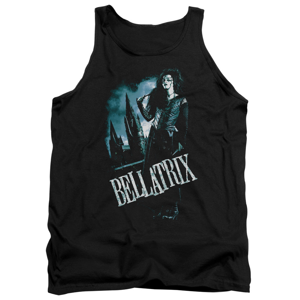 AN OFFCIALLY LICENSED HARRY POTTER BELLATRIX FULL BODY ADULT UNISEX TANK TOP BLACK
