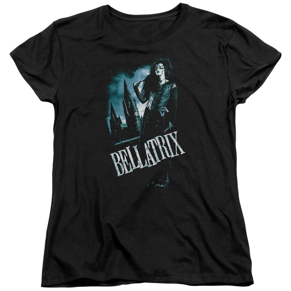 AN OFFCIALLY LICENSED HARRY POTTER BELLATRIX FULL BODY WOMEN'S REGULAR FIT T-SHIRT BLACK