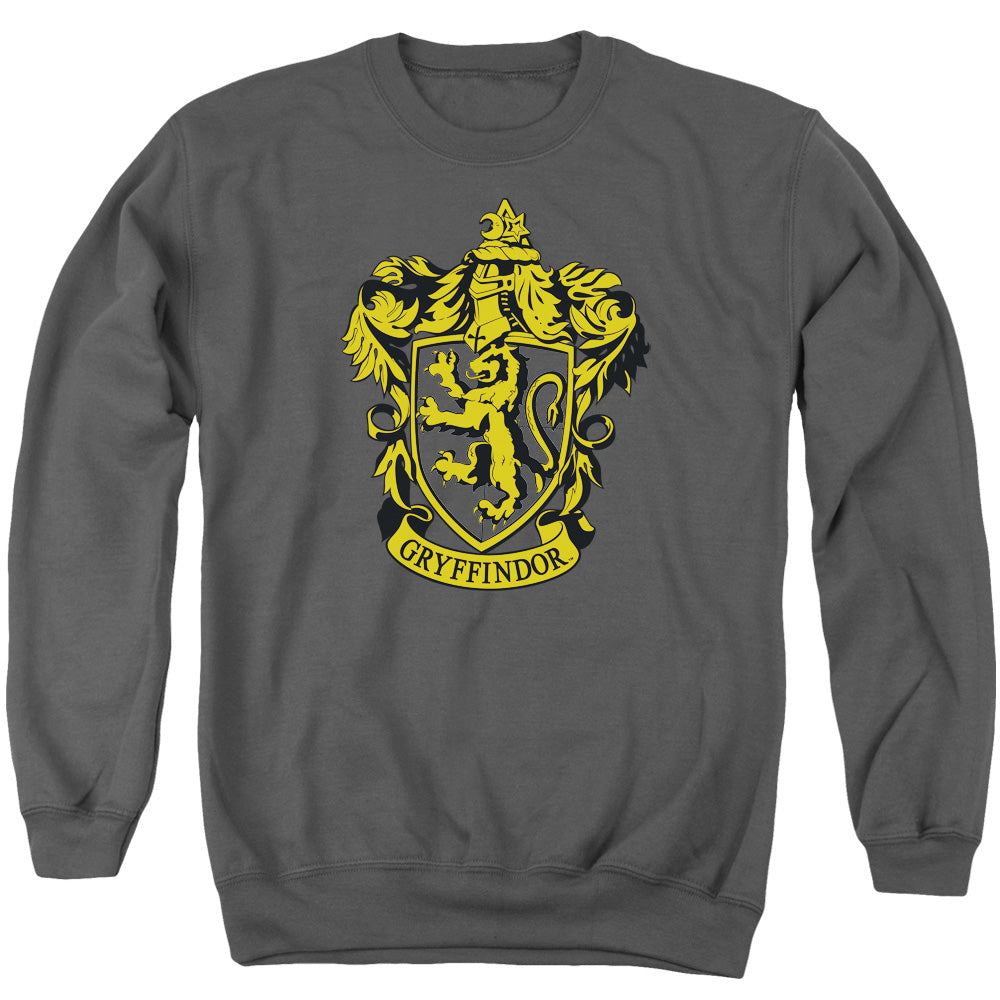 AN OFFCIALLY LICENSED HARRY POTTER GRYFFINDOR CREST ADULT UNISEX CREWNECK SWEATSHIRT CHARCOAL