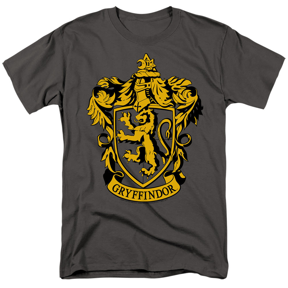 AN OFFCIALLY LICENSED HARRY POTTER GRYFFINDOR CREST MEN'S REGULAR FIT T-SHIRT CHARCOAL