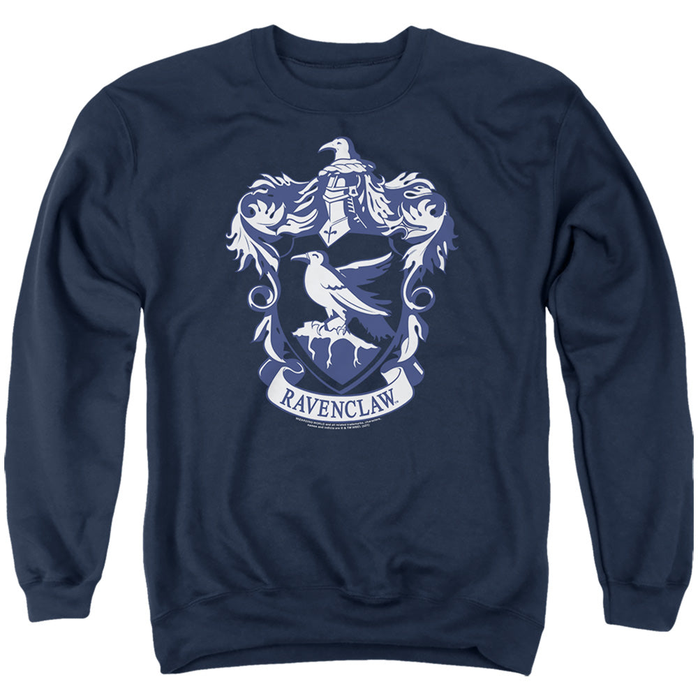 AN OFFCIALLY LICENSED HARRY POTTER RAVENCLAW CREST ADULT UNISEX CREWNECK SWEATSHIRT NAVY
