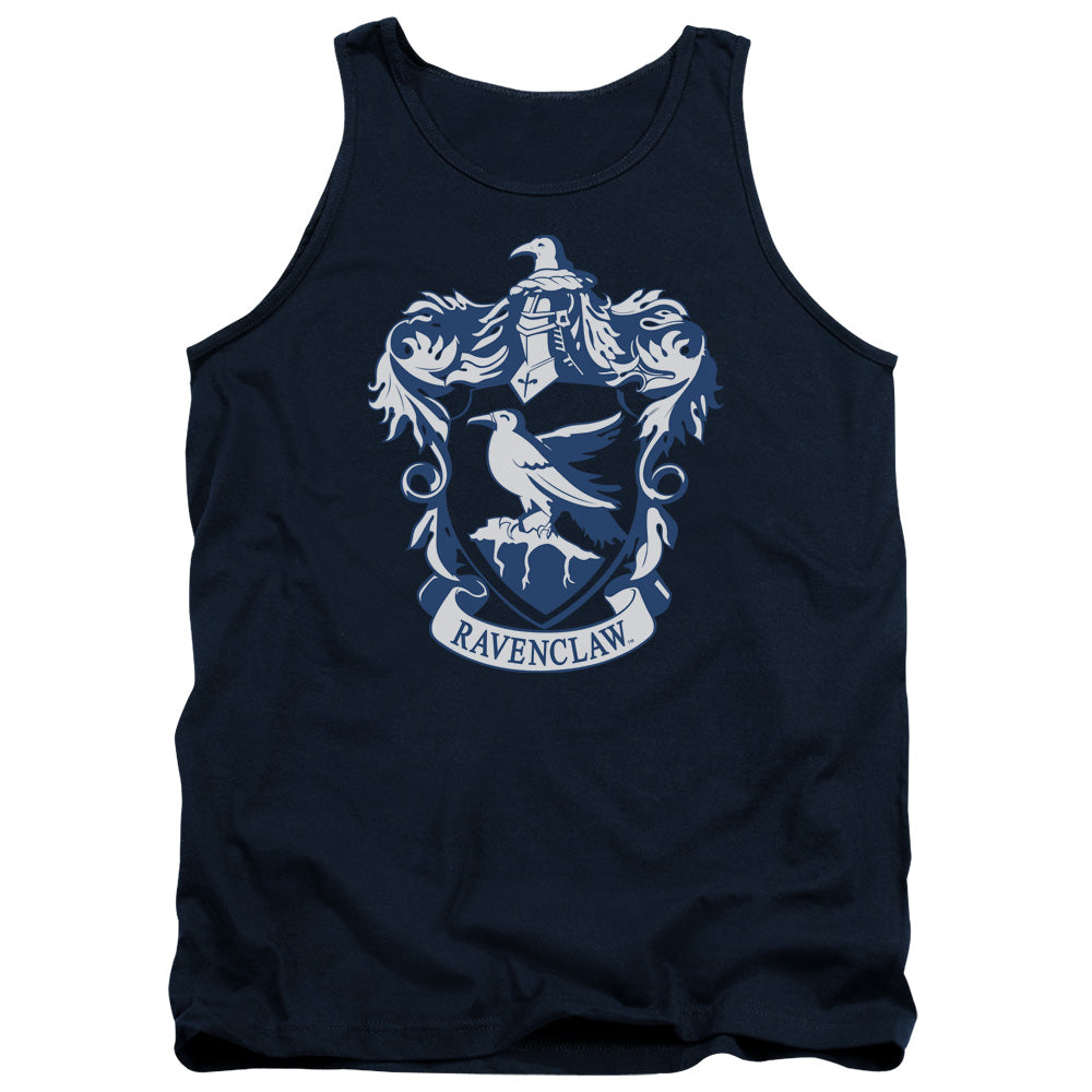 AN OFFCIALLY LICENSED HARRY POTTER RAVENCLAW CREST ADULT UNISEX TANK TOP NAVY