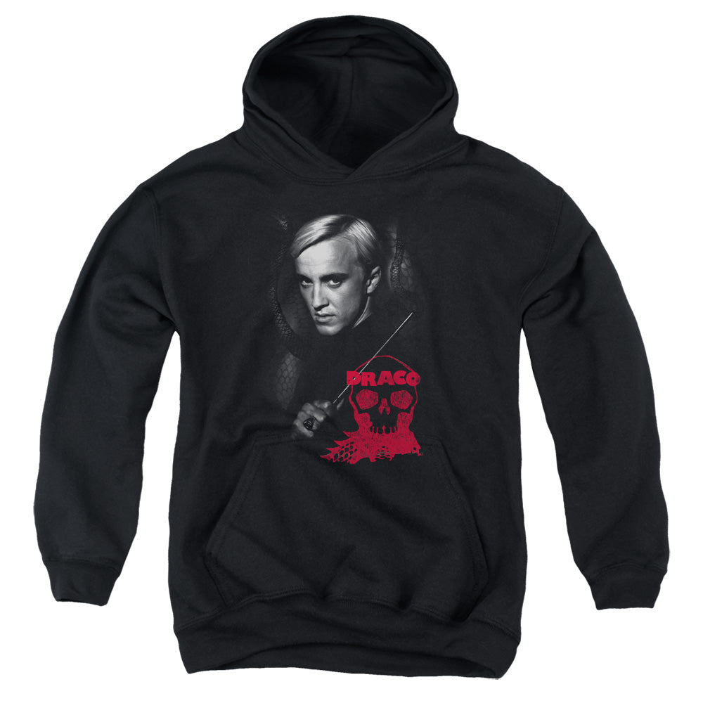 AN OFFCIALLY LICENSED HARRY POTTER DRACO PORTRAIT YOUTH HOODIE BLACK