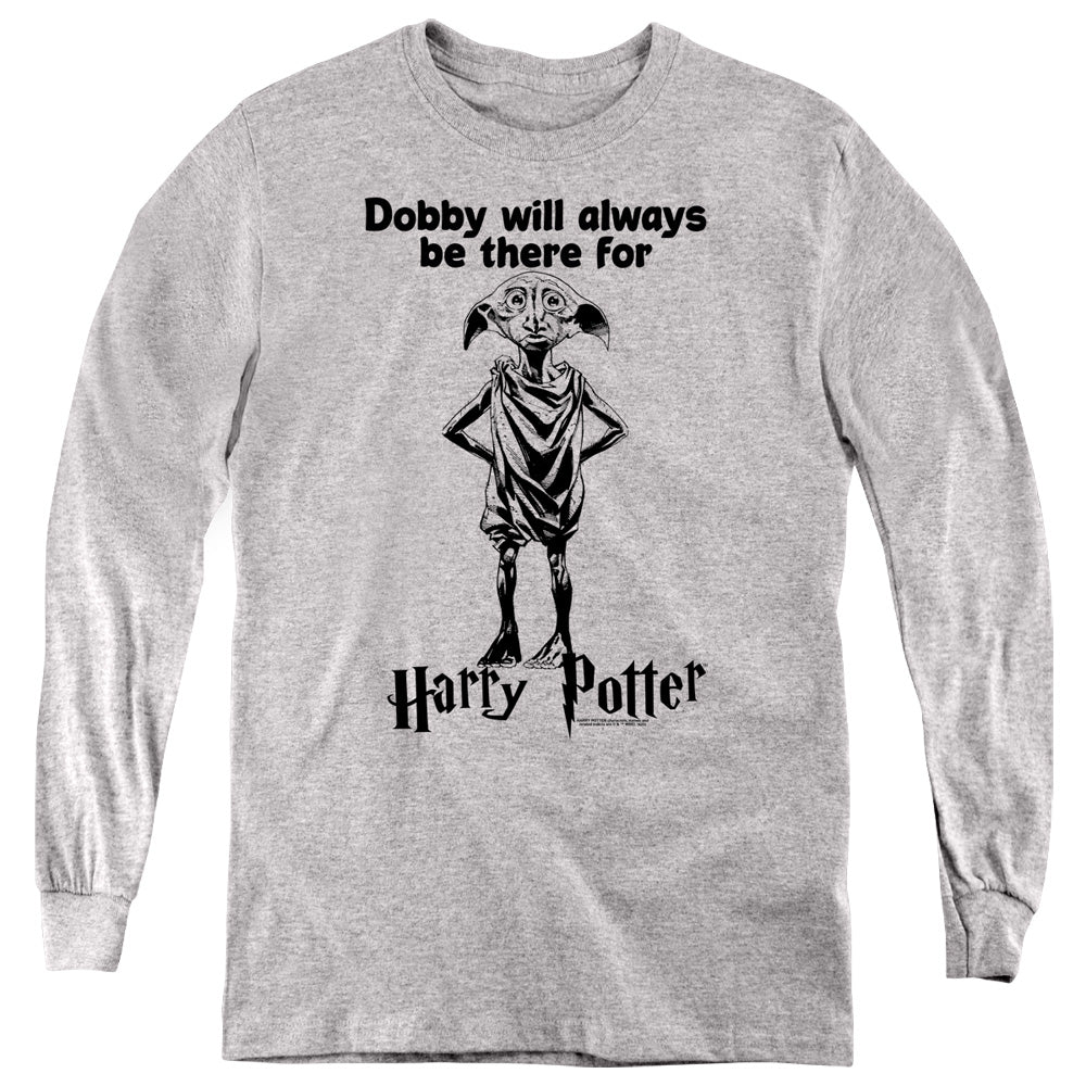 AN OFFCIALLY LICENSED HARRY POTTER ALWAYS BE THERE YOUTH LONG SLEEVE T-SHIRT ATHLETIC HEATHER