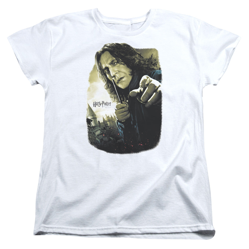 AN OFFCIALLY LICENSED HARRY POTTER SNAPE POSTER WOMEN'S REGULAR FIT T-SHIRT WHITE