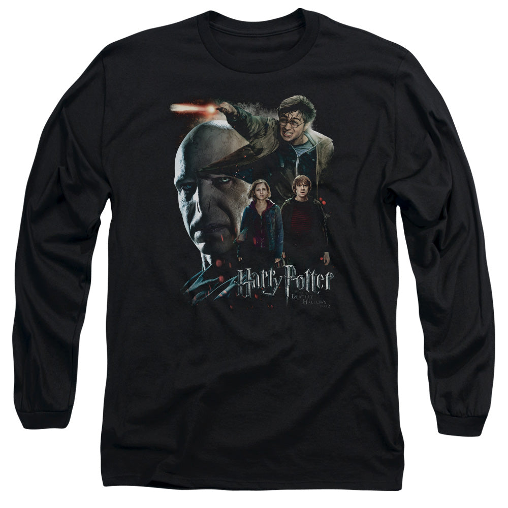 AN OFFCIALLY LICENSED HARRY POTTER FINAL FIGHT MEN'S LONG SLEEVE T-SHIRT BLACK