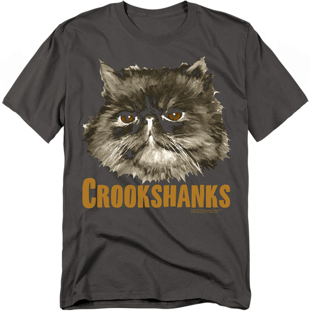 AN OFFCIALLY LICENSED HARRY POTTER CROOKSHANKS MEN'S REGULAR FIT T-SHIRT BLACK