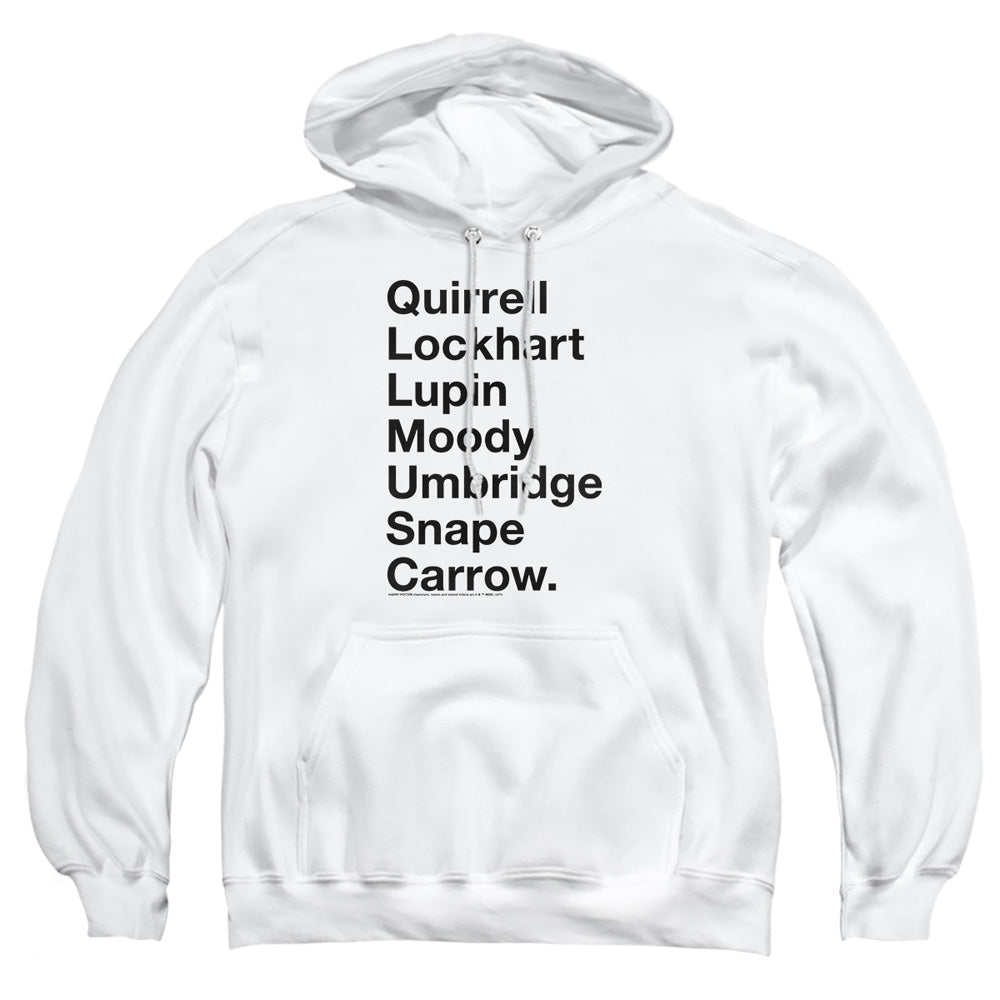 AN OFFCIALLY LICENSED HARRY POTTER PROFESSORS ADULT UNISEX PULLOVER HOODIE WHITE
