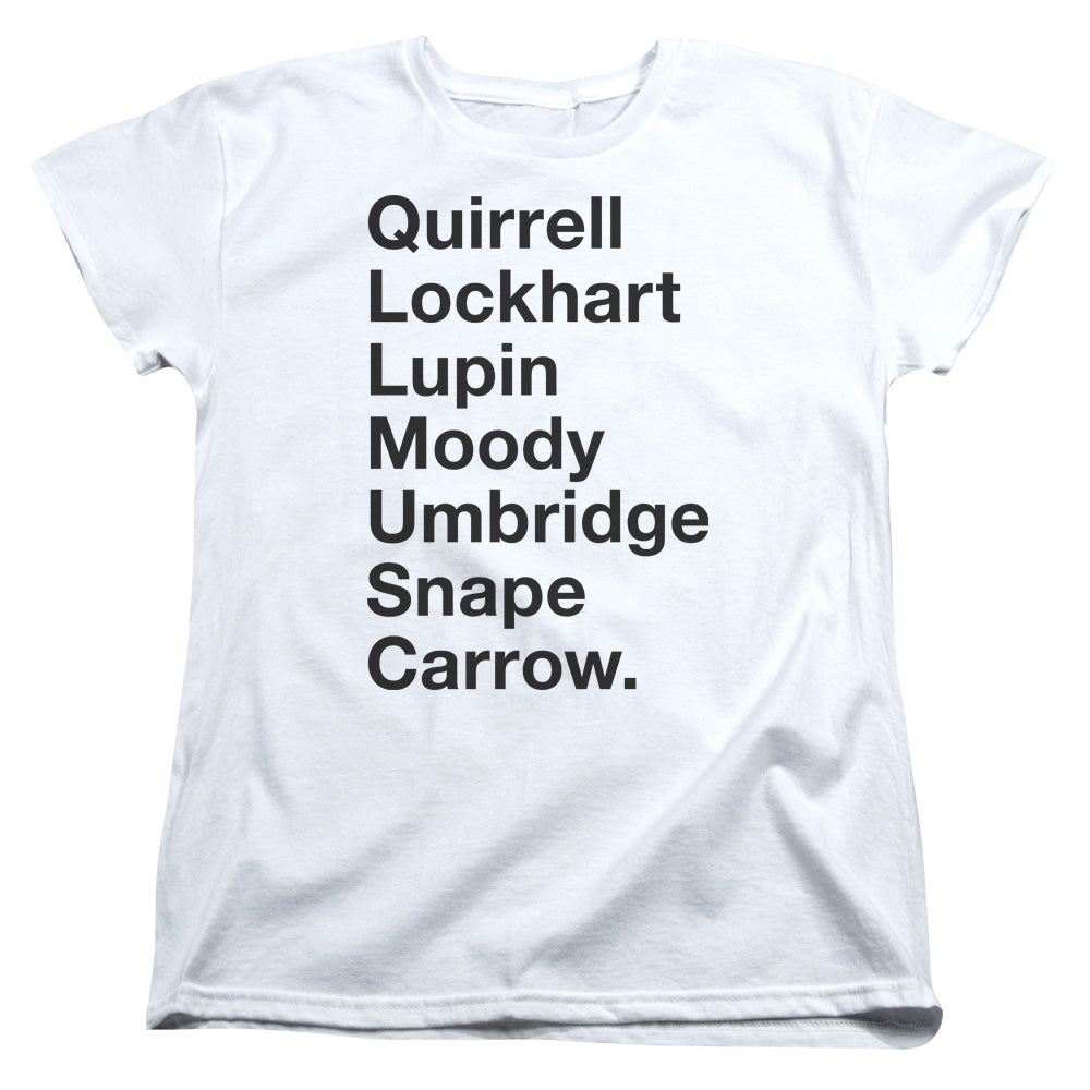AN OFFCIALLY LICENSED HARRY POTTER PROFESSORS WOMEN'S REGULAR FIT T-SHIRT WHITE