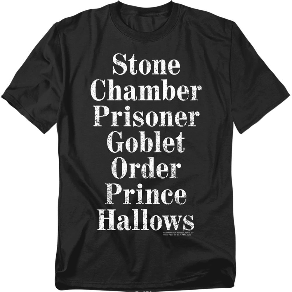 AN OFFCIALLY LICENSED HARRY POTTER TITLES MEN'S REGULAR FIT T-SHIRT BLACK
