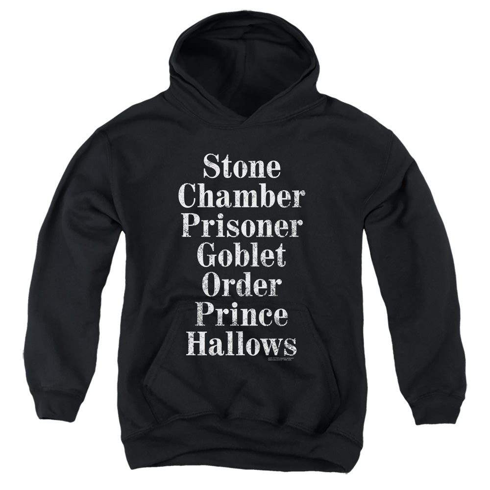 AN OFFCIALLY LICENSED HARRY POTTER TITLES YOUTH HOODIE BLACK