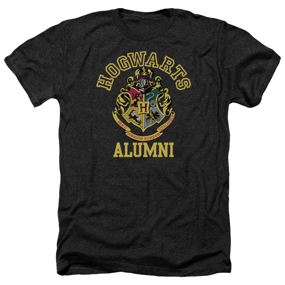 AN OFFCIALLY LICENSED HARRY POTTER HOGWARTS ALUMNI CREST MEN'S HEATHER T-SHIRT CHARCOAL