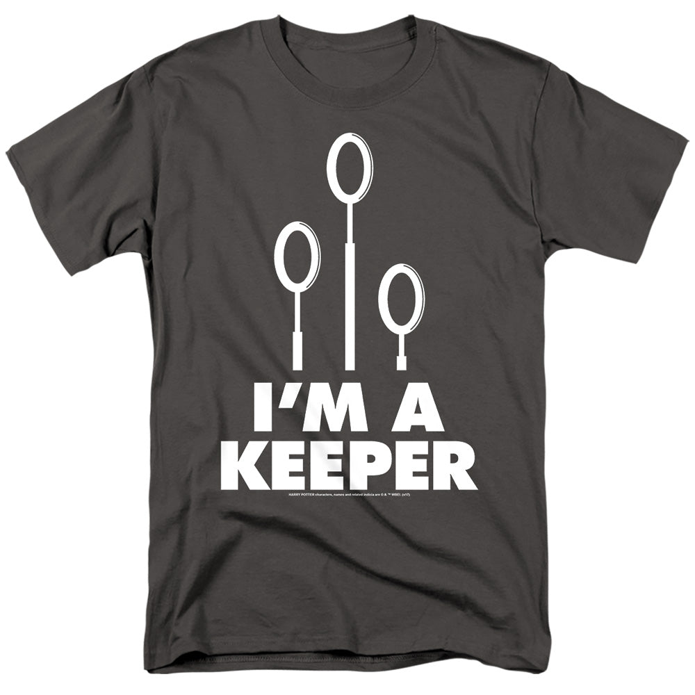 AN OFFCIALLY LICENSED HARRY POTTER KEEPER MEN'S REGULAR FIT T-SHIRT BLACK