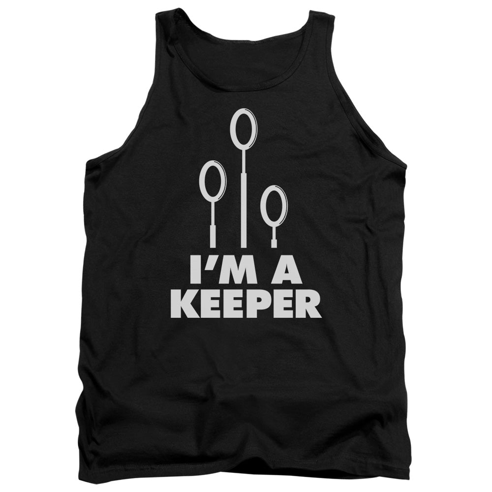 AN OFFCIALLY LICENSED HARRY POTTER KEEPER ADULT UNISEX TANK TOP BLACK