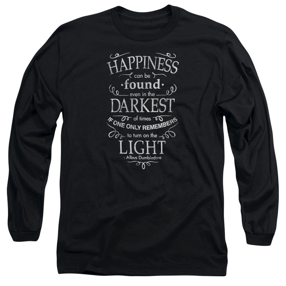 AN OFFCIALLY LICENSED HARRY POTTER HAPPINESS MEN'S LONG SLEEVE T-SHIRT BLACK