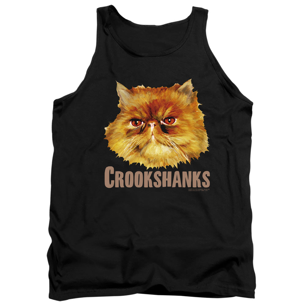 AN OFFCIALLY LICENSED HARRY POTTER CROOKSHANKS COLOR ADULT UNISEX TANK TOP BLACK