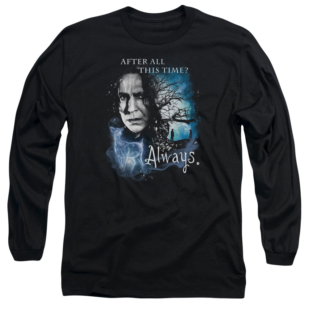 AN OFFCIALLY LICENSED HARRY POTTER ALWAYS MEN'S LONG SLEEVE T-SHIRT BLACK