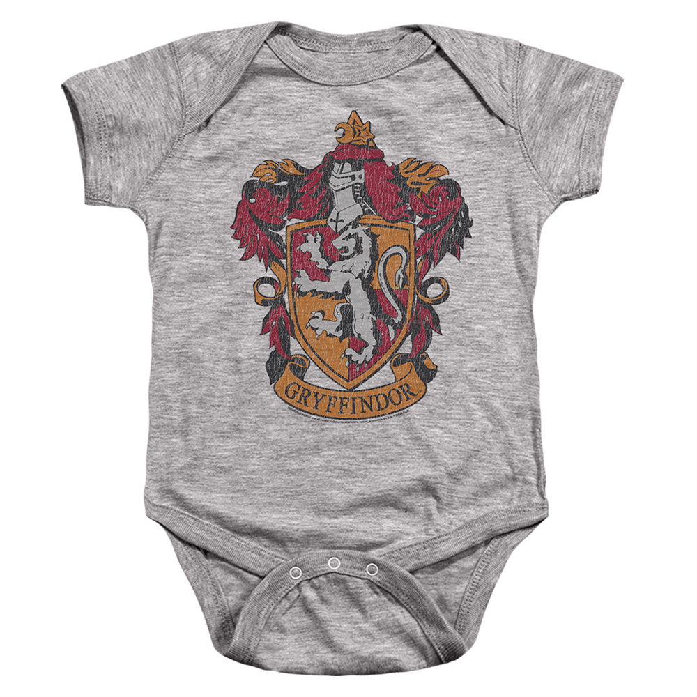 AN OFFCIALLY LICENSED HARRY POTTER GRYFFINDOR 1 BABY BODYSUIT ATHLETIC HEATHER