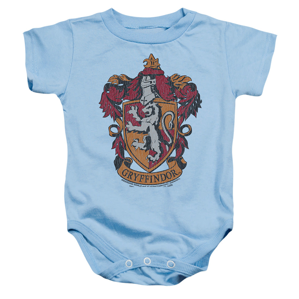 AN OFFCIALLY LICENSED HARRY POTTER GRYFFINDOR 2 BABY BODYSUIT LIGHT BLUE