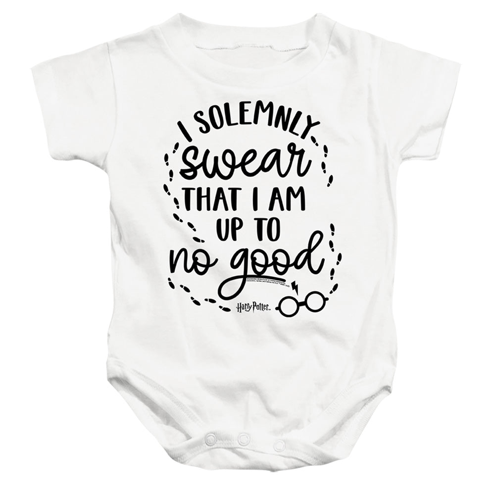 AN OFFCIALLY LICENSED HARRY POTTER UP TO NO GOOD 2 BABY BODYSUIT WHITE
