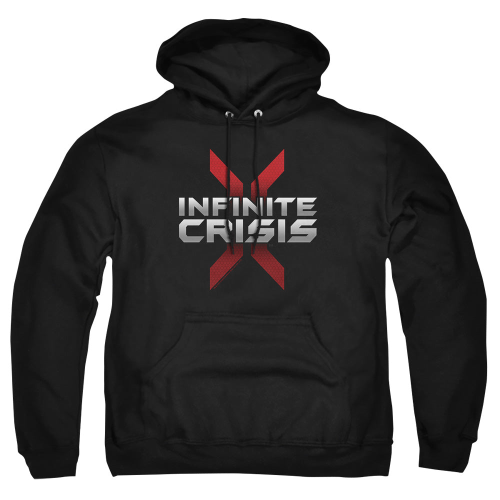 AN OFFCIALLY LICENSED INFINITE CRISIS LOGO ADULT UNISEX PULLOVER HOODIE BLACK