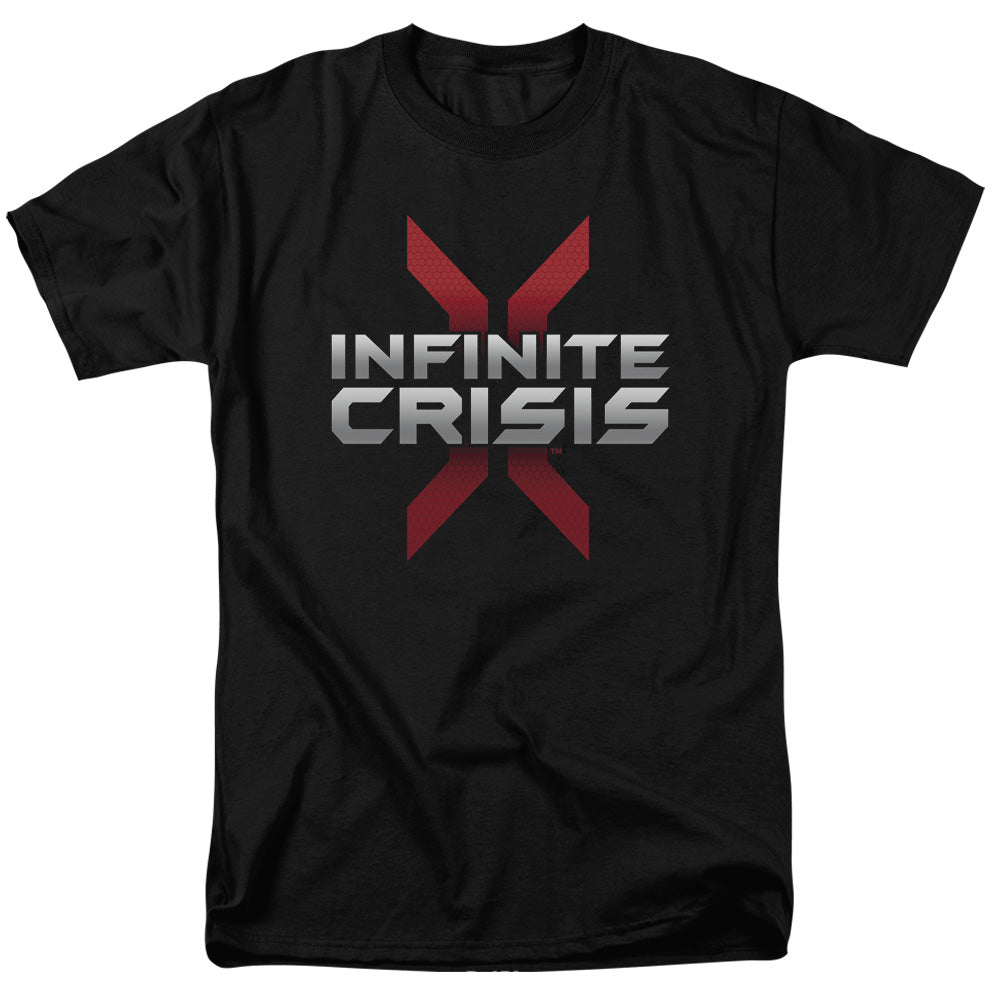 AN OFFCIALLY LICENSED INFINITE CRISIS LOGO MEN'S REGULAR FIT T-SHIRT BLACK