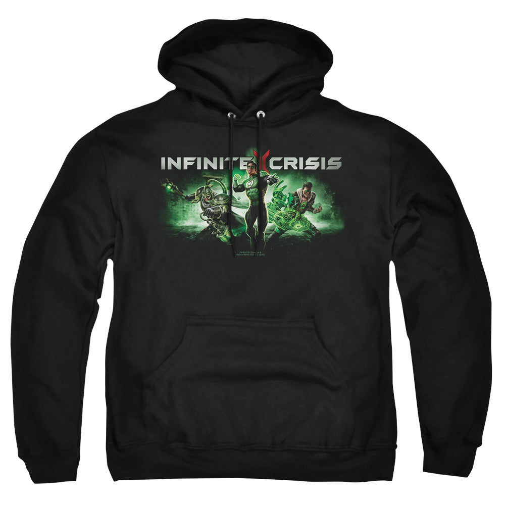 AN OFFCIALLY LICENSED INFINITE CRISIS IC GREEN ADULT UNISEX PULLOVER HOODIE BLACK