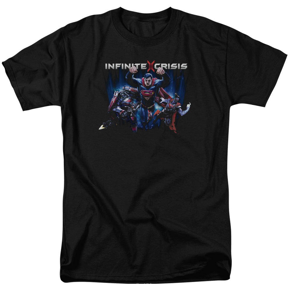 AN OFFCIALLY LICENSED INFINITE CRISIS IC SUPER MEN'S REGULAR FIT T-SHIRT BLACK