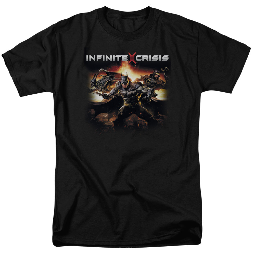AN OFFCIALLY LICENSED INFINITE CRISIS BATMEN MEN'S REGULAR FIT T-SHIRT BLACK