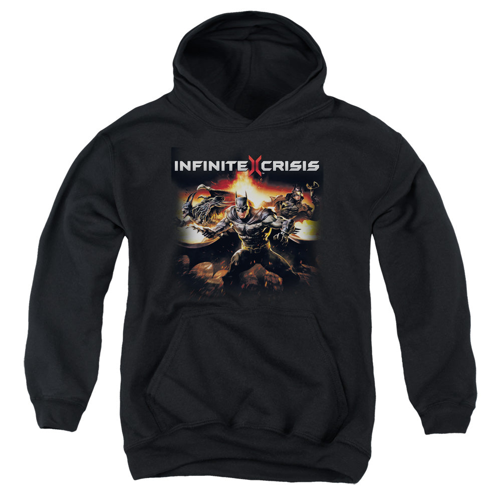 AN OFFCIALLY LICENSED INFINITE CRISIS BATMEN YOUTH HOODIE BLACK