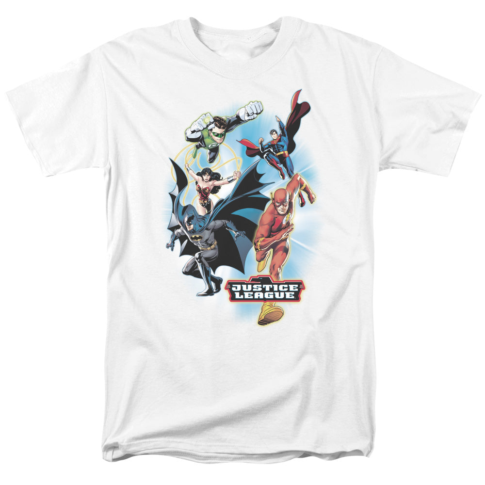 AN OFFCIALLY LICENSED JLA AT YOUR SERVICE MEN'S REGULAR FIT T-SHIRT WHITE