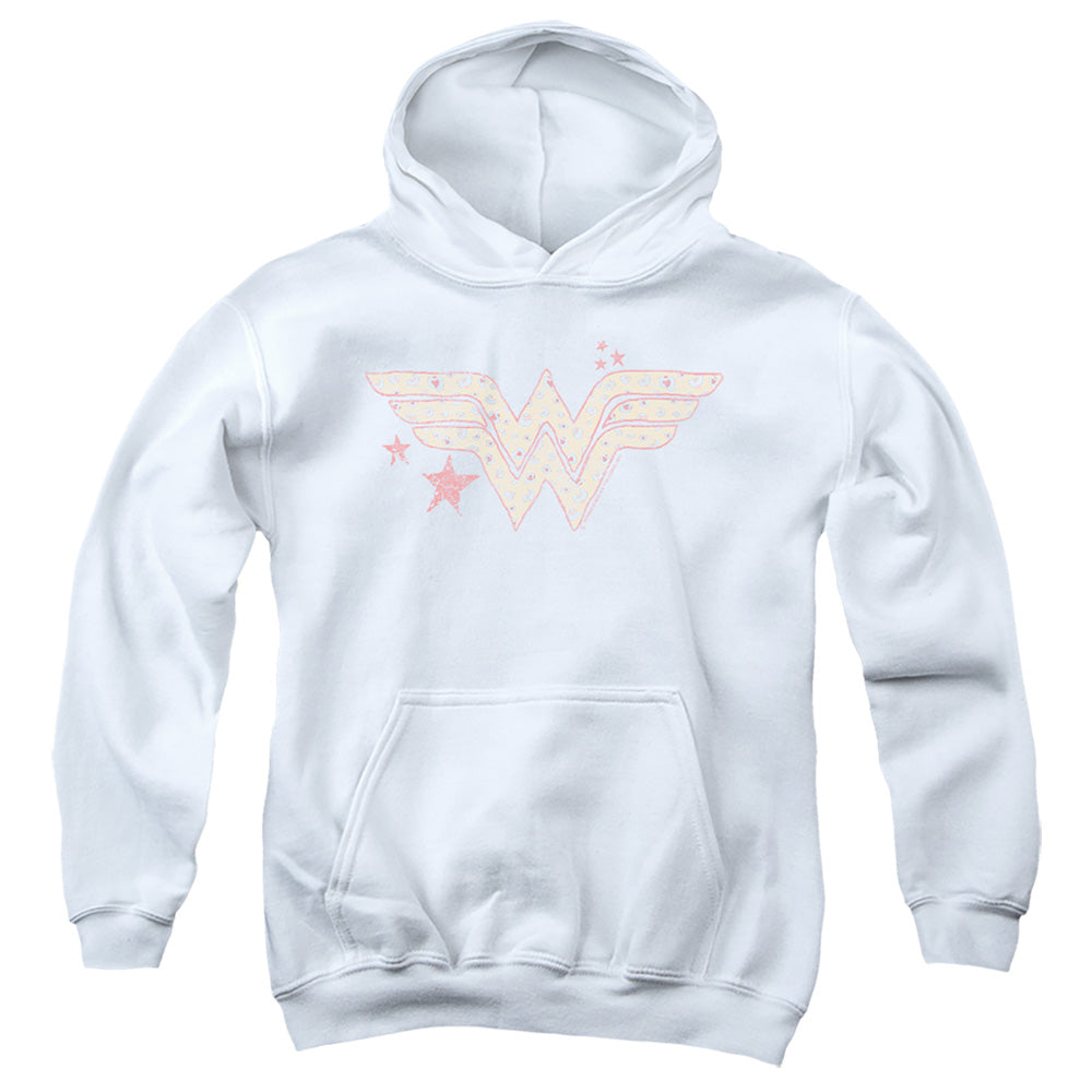 AN OFFCIALLY LICENSED DC WONDER WOMAN LEOPARD WONDER WOMAN YOUTH HOODIE BLACK