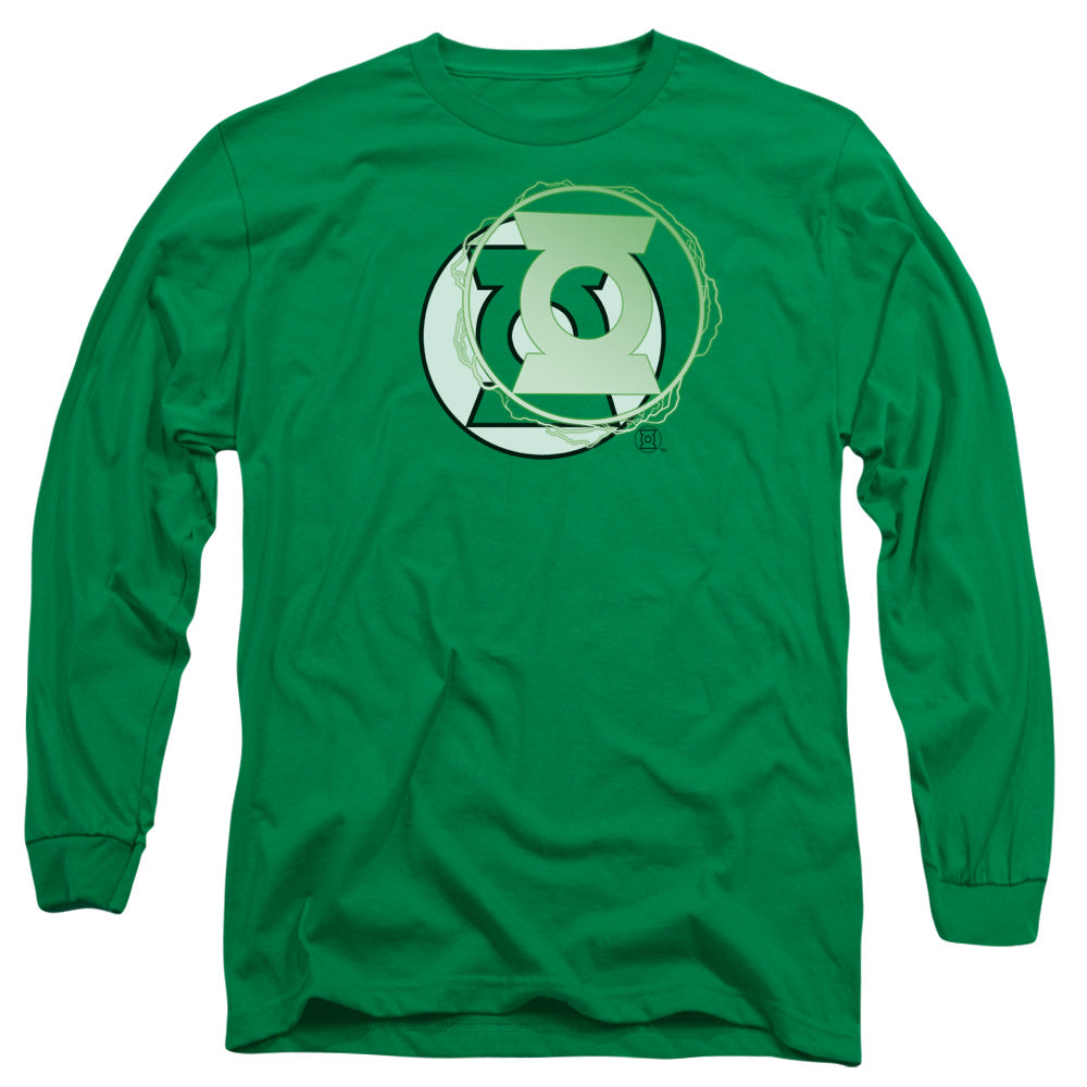 AN OFFCIALLY LICENSED JLA GL ENERGY LOGO MEN'S LONG SLEEVE T-SHIRT KELLY GREEN