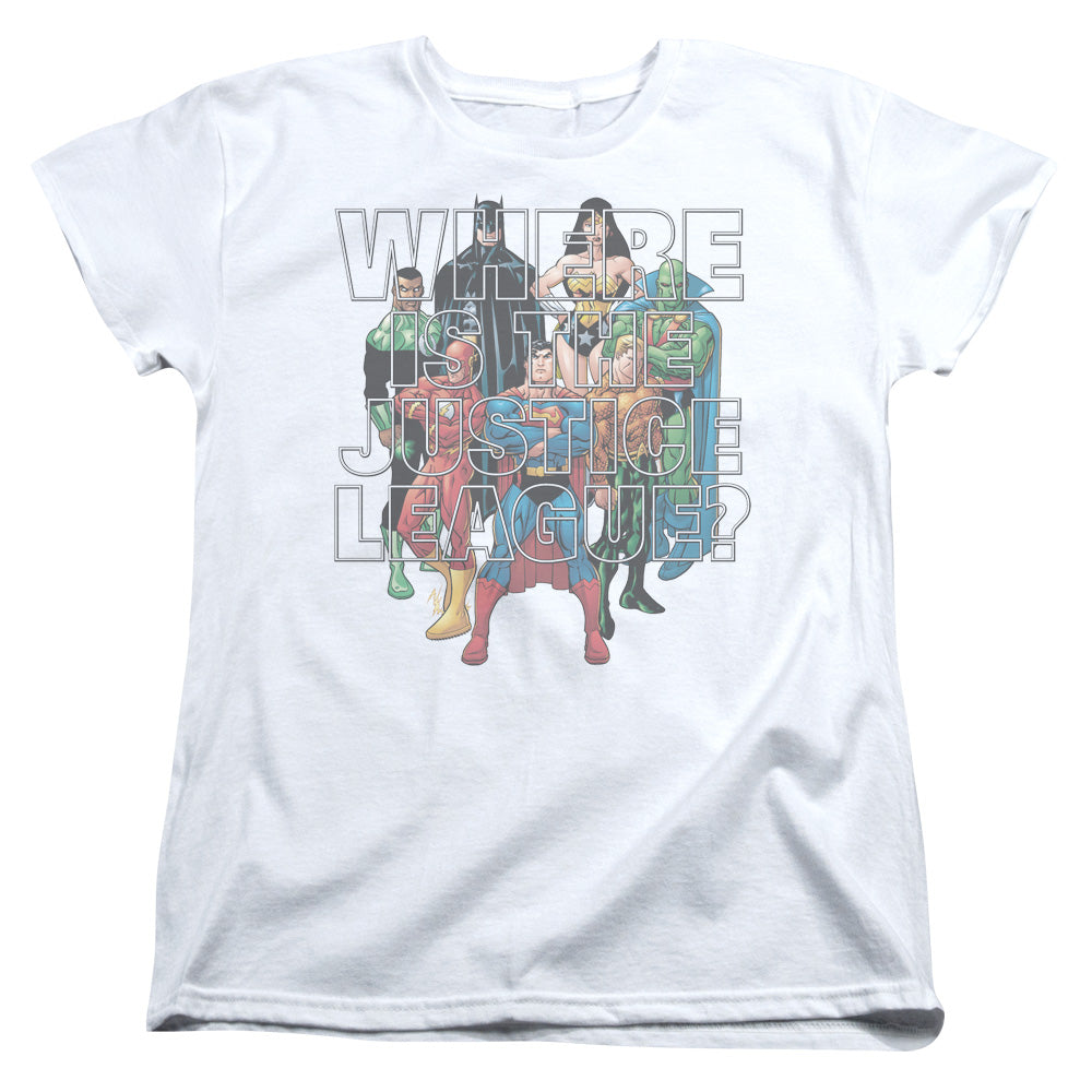 AN OFFCIALLY LICENSED JLA CLASSIFIED #1 COVER WOMEN'S REGULAR FIT T-SHIRT WHITE