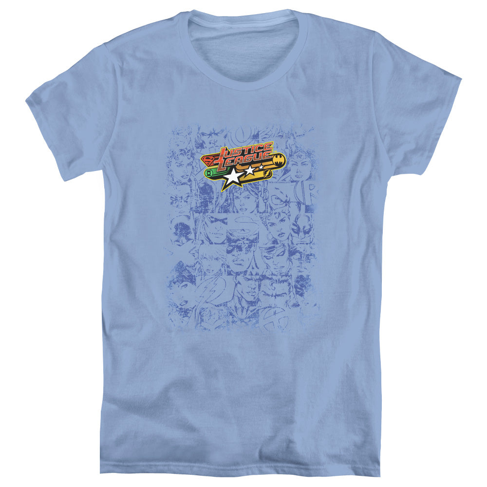 AN OFFCIALLY LICENSED JLA ON CALL WOMEN'S REGULAR FIT T-SHIRT CAROLINA BLUE