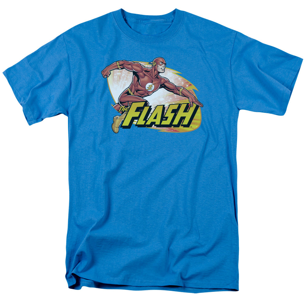 AN OFFCIALLY LICENSED JLA FLASH ZOOM MEN'S REGULAR FIT T-SHIRT TURQUOISE