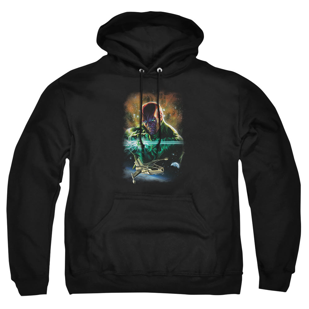 AN OFFCIALLY LICENSED JLA(GL) ABIN SUR ADULT UNISEX PULLOVER HOODIE BLACK