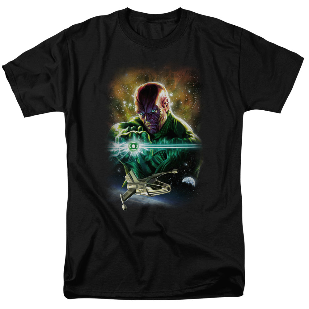 AN OFFCIALLY LICENSED JLA(GL) ABIN SUR MEN'S REGULAR FIT T-SHIRT BLACK