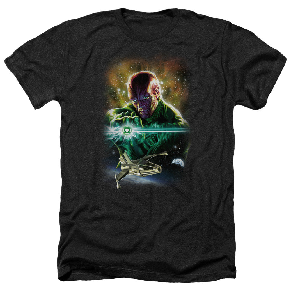AN OFFCIALLY LICENSED JLA(GL) ABIN SUR MEN'S HEATHER T-SHIRT CHARCOAL