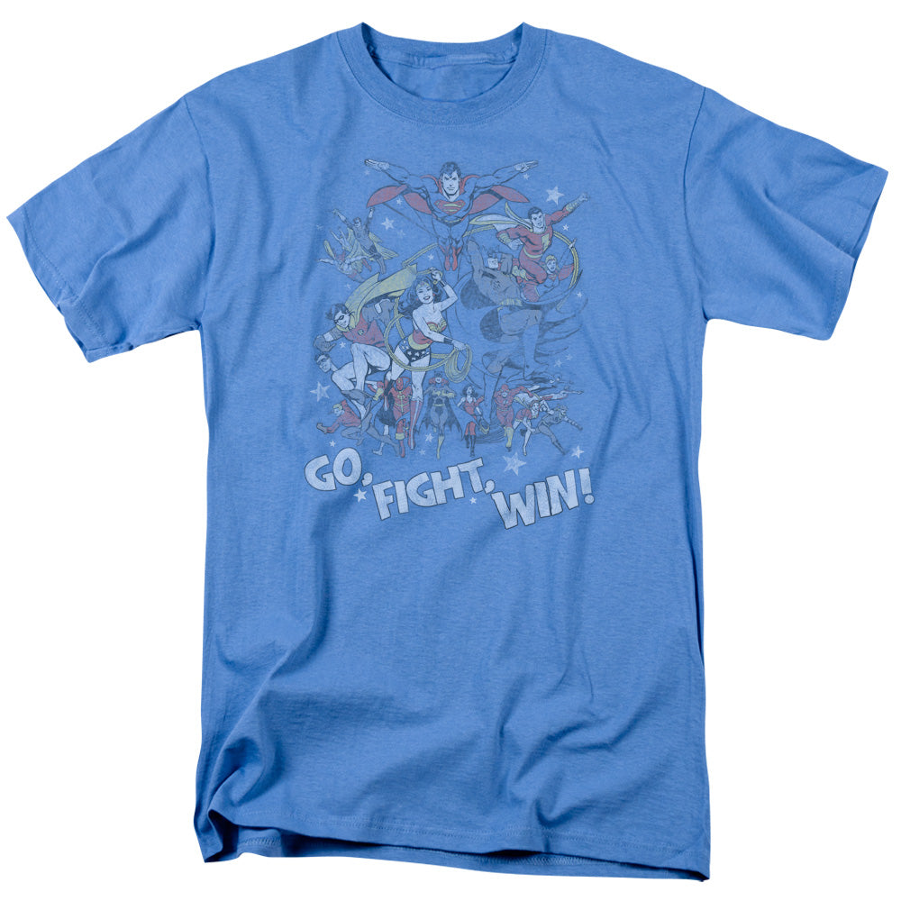 AN OFFCIALLY LICENSED JLA GO FIGHT WIN MEN'S REGULAR FIT T-SHIRT CAROLINA BLUE