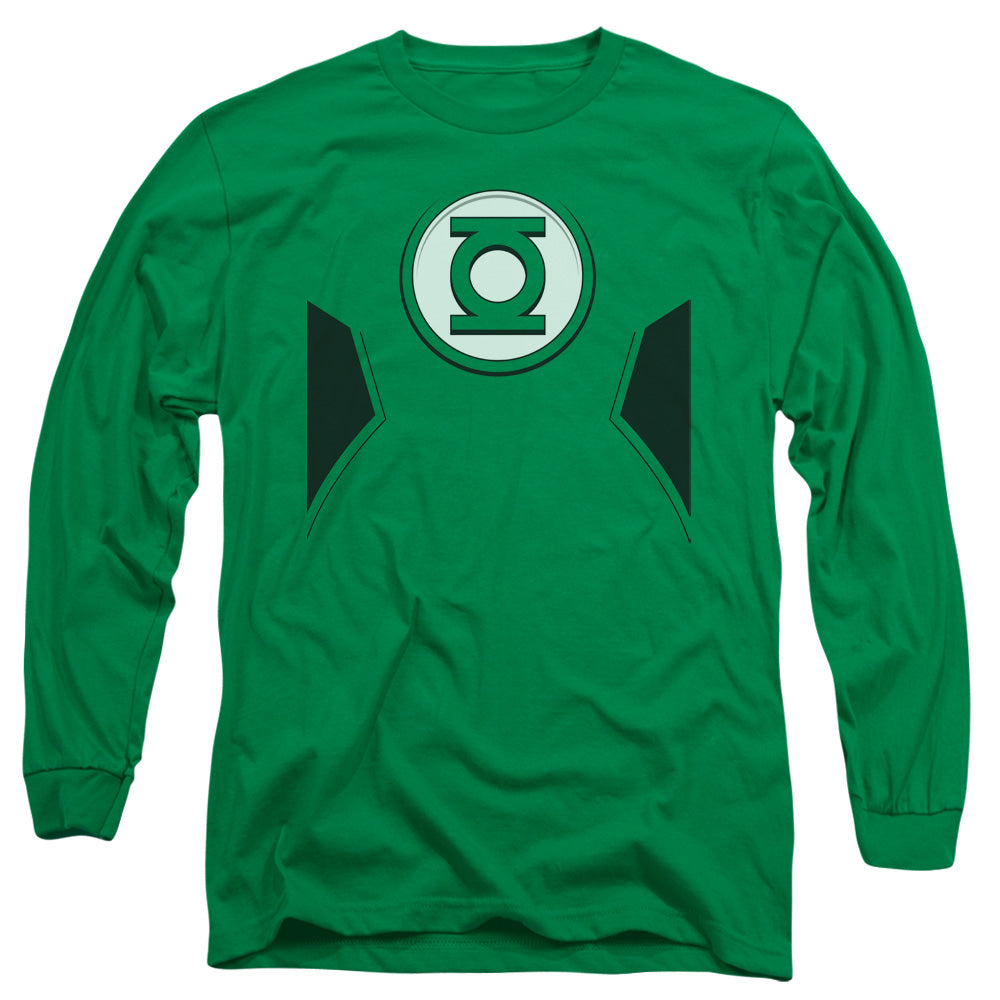 AN OFFCIALLY LICENSED JLA NEW GL UNIFORM MEN'S LONG SLEEVE T-SHIRT KELLY GREEN