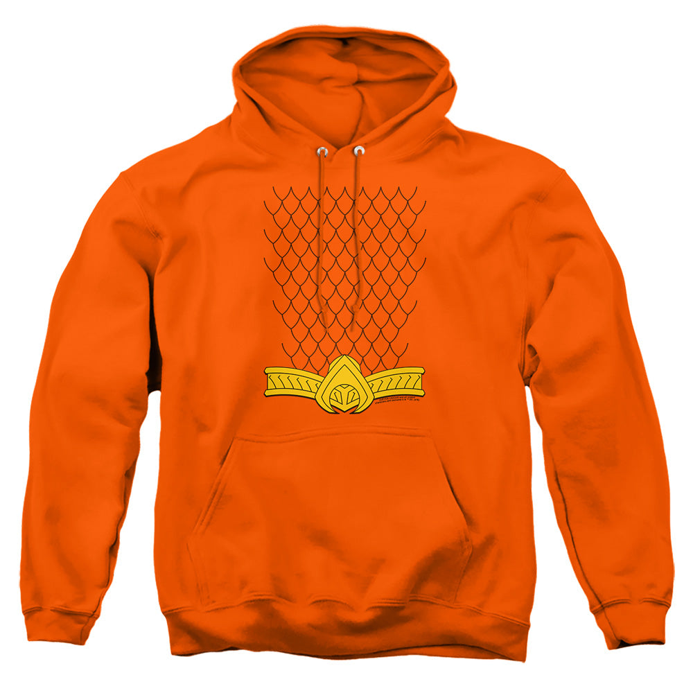 AN OFFCIALLY LICENSED JLA NEW AQUA UNIFORM ADULT UNISEX PULLOVER HOODIE ORANGE