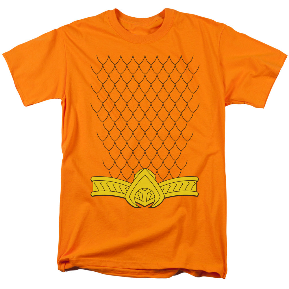 AN OFFCIALLY LICENSED JLA NEW AQUA UNIFORM MEN'S REGULAR FIT T-SHIRT ORANGE
