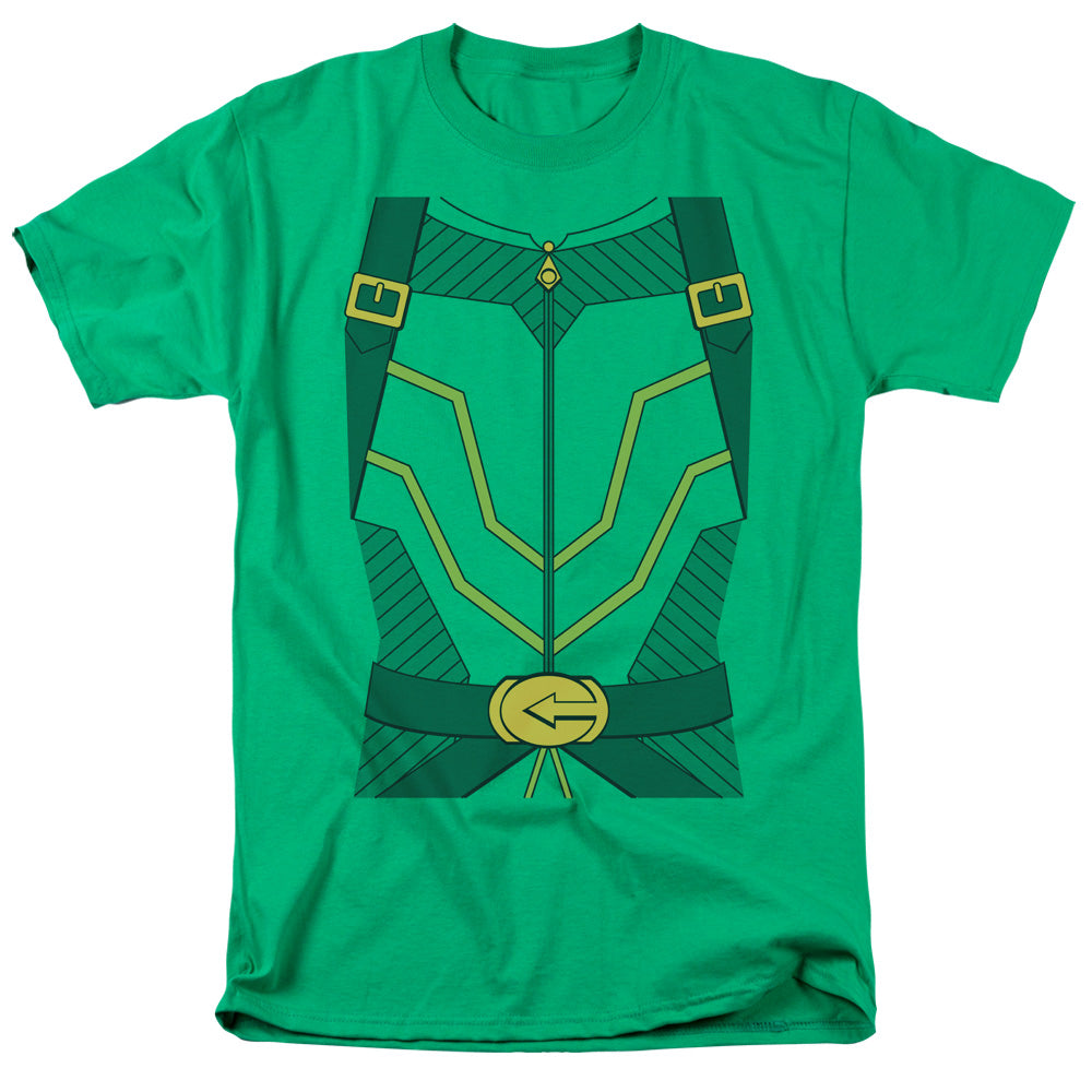 AN OFFCIALLY LICENSED JLA ARROW UNIFORM MEN'S REGULAR FIT T-SHIRT KELLY GREEN