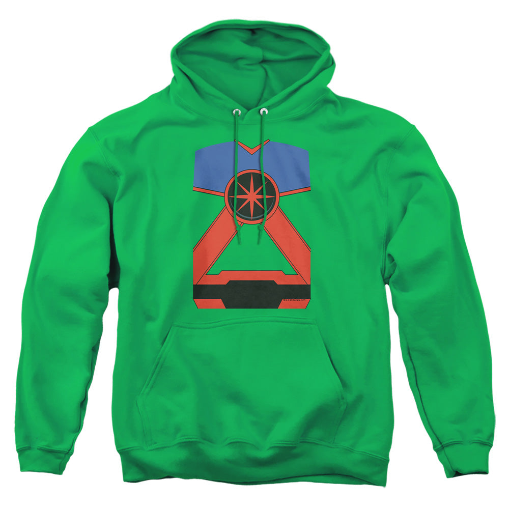 AN OFFCIALLY LICENSED JLA MARTIAN MH ADULT UNISEX PULLOVER HOODIE KELLY GREEN