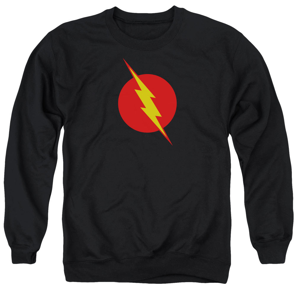 AN OFFCIALLY LICENSED JLA REVERSE FLASH ADULT UNISEX CREWNECK SWEATSHIRT BLACK