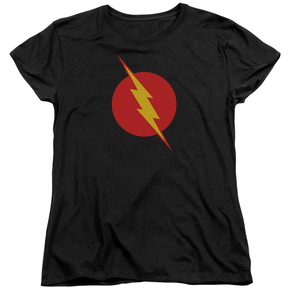AN OFFCIALLY LICENSED JLA REVERSE FLASH WOMEN'S REGULAR FIT T-SHIRT BLACK