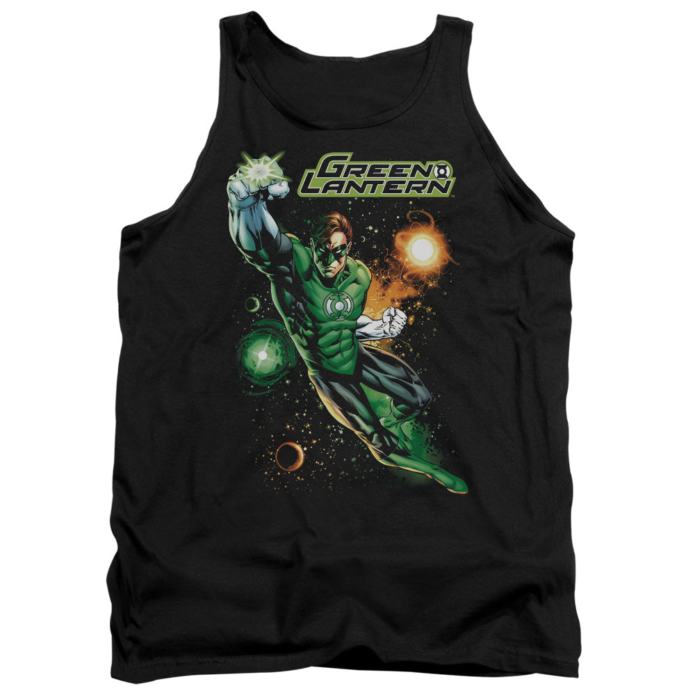 AN OFFCIALLY LICENSED JLA GALACTIC GUARDIAN ADULT UNISEX TANK TOP BLACK