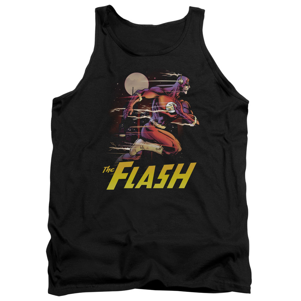 AN OFFCIALLY LICENSED JLA CITY RUN ADULT UNISEX TANK TOP BLACK